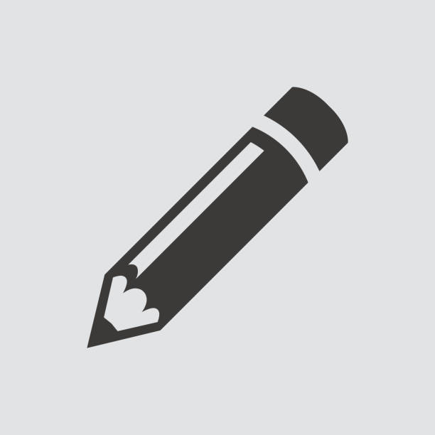 pencil icon isolated of flat style. pencil icon isolated of flat style. Vector illustration. pencil stock illustrations