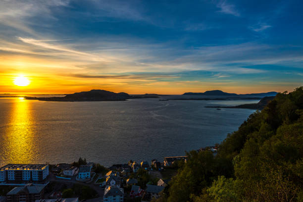 istock sunset aerial view over Alesund 1161405518
