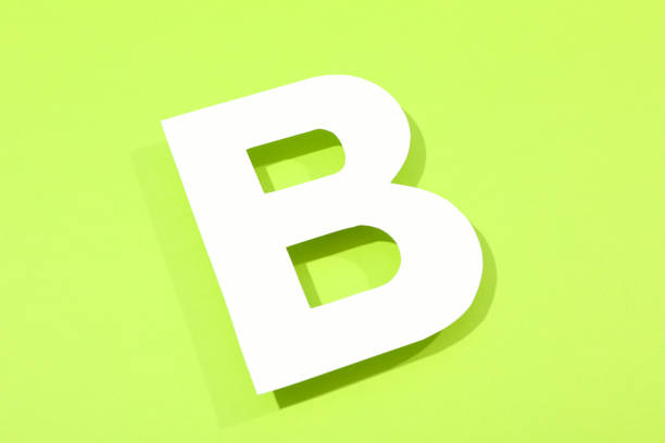 White letter B on color background, space for textWhite letter B on color background, space for text