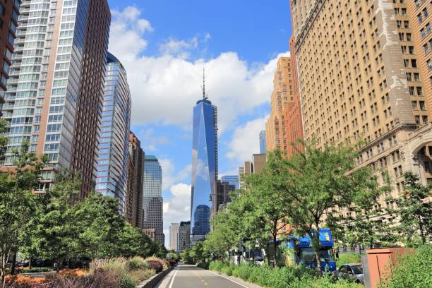 hudson river greenway - nyc greenway foto e immagini stock