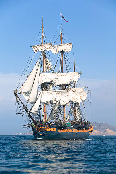istock Sailing at sea under full sail 116141074