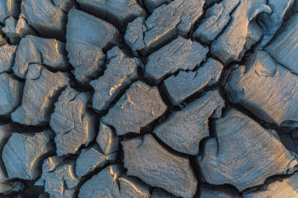 istock The texture of dried mud spewed from a mud volcano 1161412052