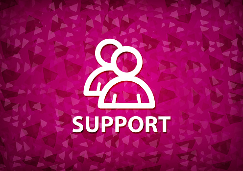Pink Support Banner Support Pink Background Stock Illustration - Download Image Now ...