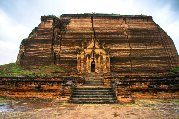 Mingun Pahtodawgyi, an incomplete monument stupa in Mingun, Sagaing region, Myanmar