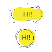 istock Hi Speech Bubble Vector Icon. 1161413704