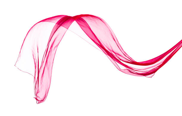 istock Red scarf in the wind , isolated on white. 1161416440