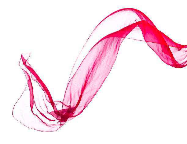 istock Red scarf in the wind , isolated on white. 1161416441