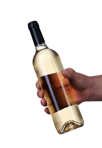 a bottle of wine held in your hand