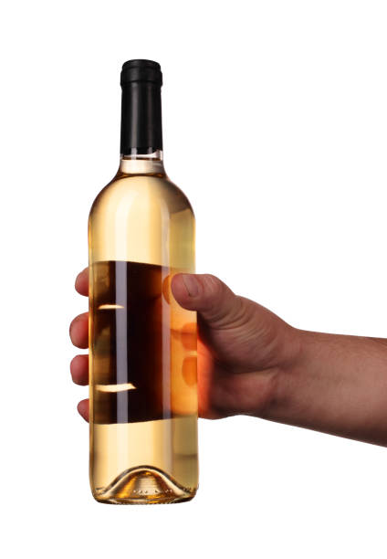 a bottle of wine held in your hand