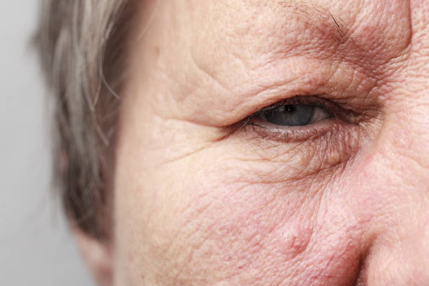 istock Elderly pensioner female eye closeup 1161420542