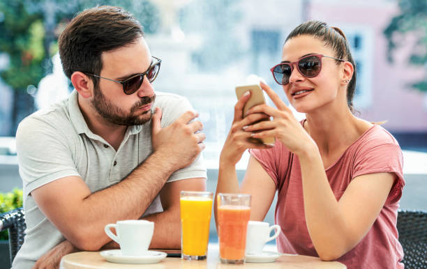 istock Bad relationships. Couple at the meeting having problem in communication 1161421446