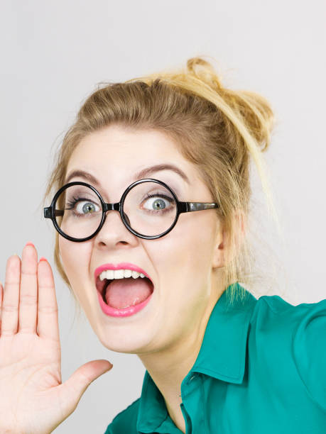 istock Business woman yelling telling something 1161423215