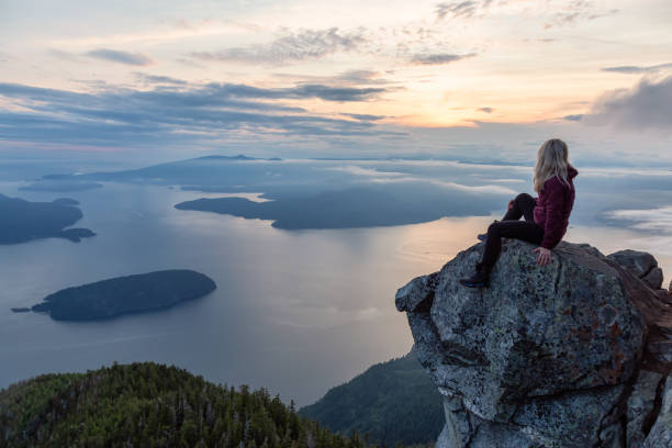 istock Adventurous Canadian Girl on a Mountain 1161425568