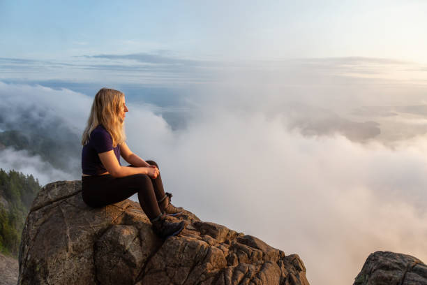 istock Adventurous Canadian Girl on a Mountain 1161425792