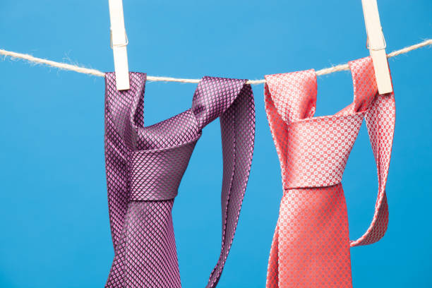 istock Knotted tie and hanging on a rope 1161429250