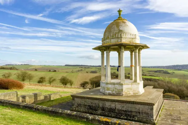 The Chattri a First World War Memorial on the South Downs National Park near Brighton Sussex UK. It was constructed on a  site where Indian soldiers who fought for the British Empire, were cremated.