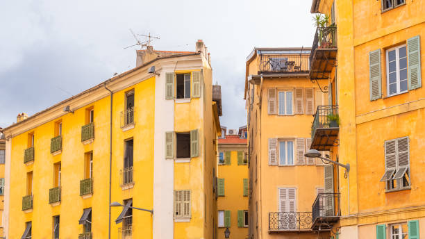 istock Nice, France, colorful facade 1161436411