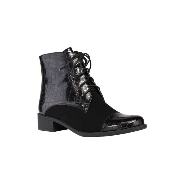 istock women's black patent leather on a white background 1161438971