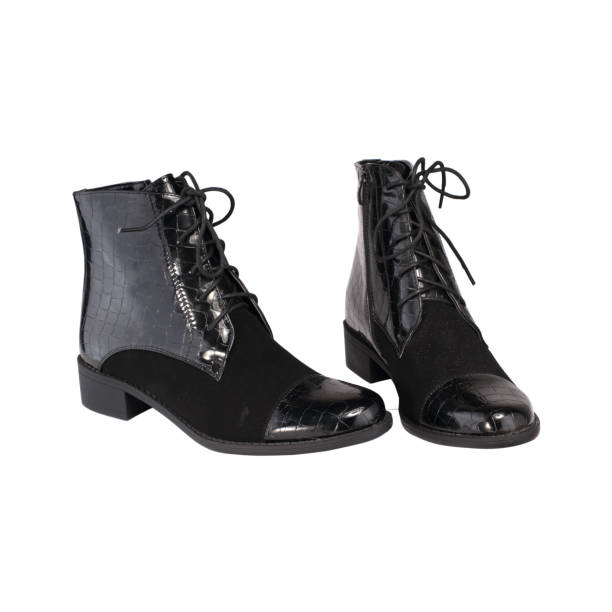 istock women's black patent leather on a white background 1161438982