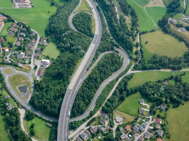 Interstate Exit on the A-10 Phyrnautobahn in Austria - A Concept for Traffic and Transportation by Car and Truck