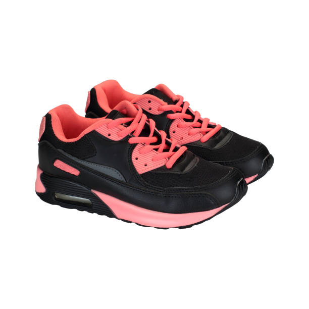 istock black and pink children's shoes on a white background 1161442068