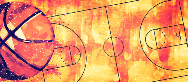 Basketball banner background Basketball banner background. Abstract basketball background with copy space. competition heat stock pictures, royalty-free photos & images