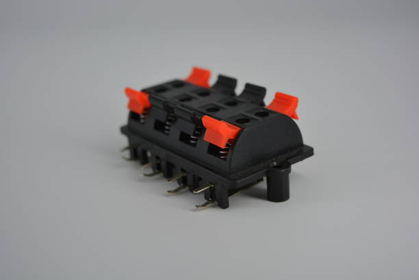 istock The black box for electricity distribution is red - plus, black - minus. 1161446100