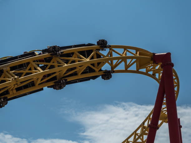 istock Attraction roller coaster park Sochi against sky 1161446958