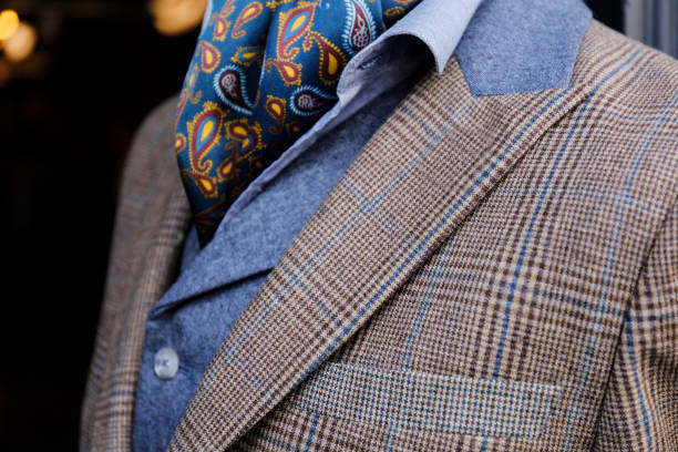 Expensive Brown Suit On Hanger Stand