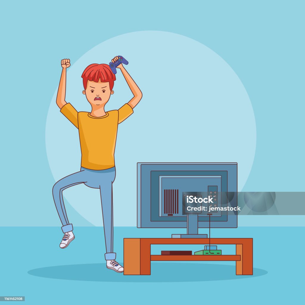 Ilustración de Adolescente Con Dibujos Animados De Videojuegos y más Vectores Libres de Derechos de Adicción - Adicción, Adolescente, Adulto - iStock Ilustración de Adolescente Con Dibujos Animados De Videojuegos y más Vectores Libres de Derechos de Adicción - Adicción, Adolescente, Adulto - iStock