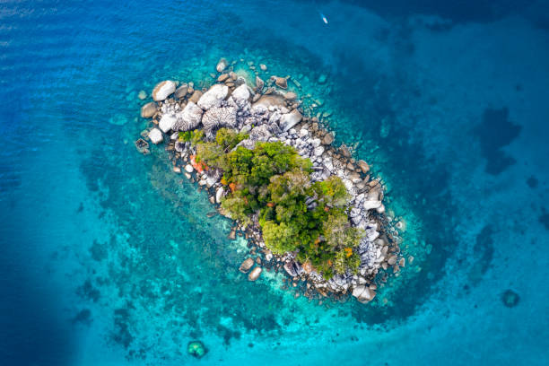 istock Aerial view of small island 1161453767