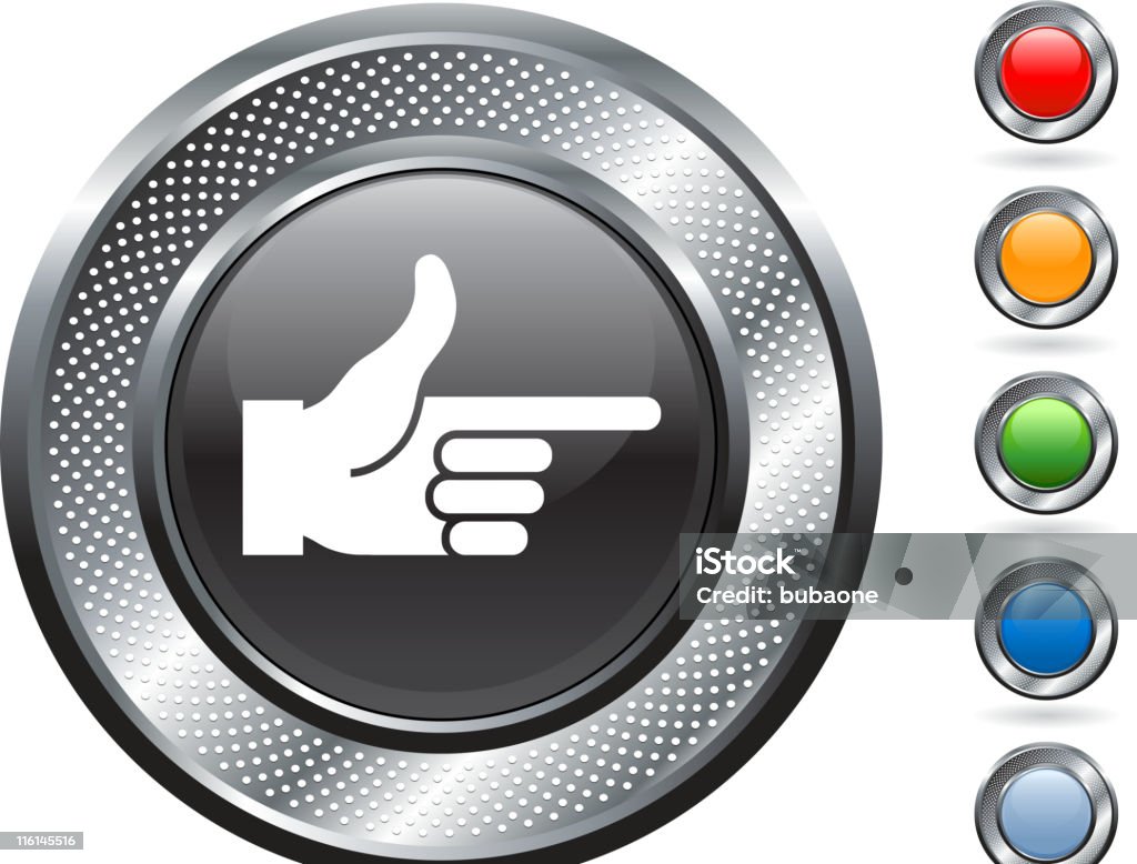 Point Button Images Pointing Finger Royalty Free Vector Art On Metallic Button Stock ...