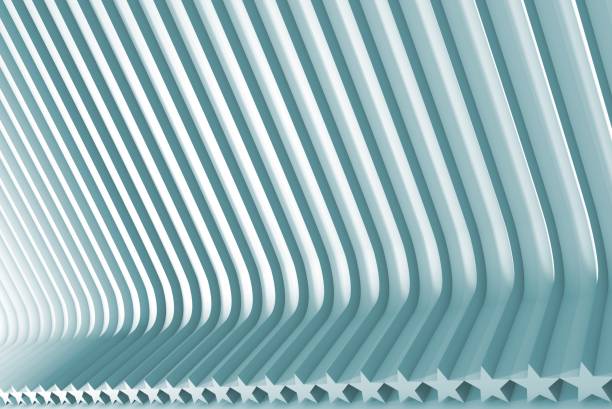 istock modern light blue 3D Illustration of abstract background - volumetric surfaces formed by extruded star shape, celebration concept 1161456427