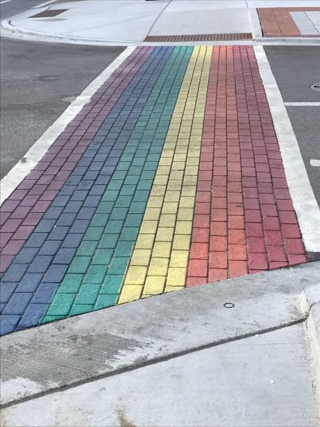 istock Pride crosswalk in Chicago 1161457058