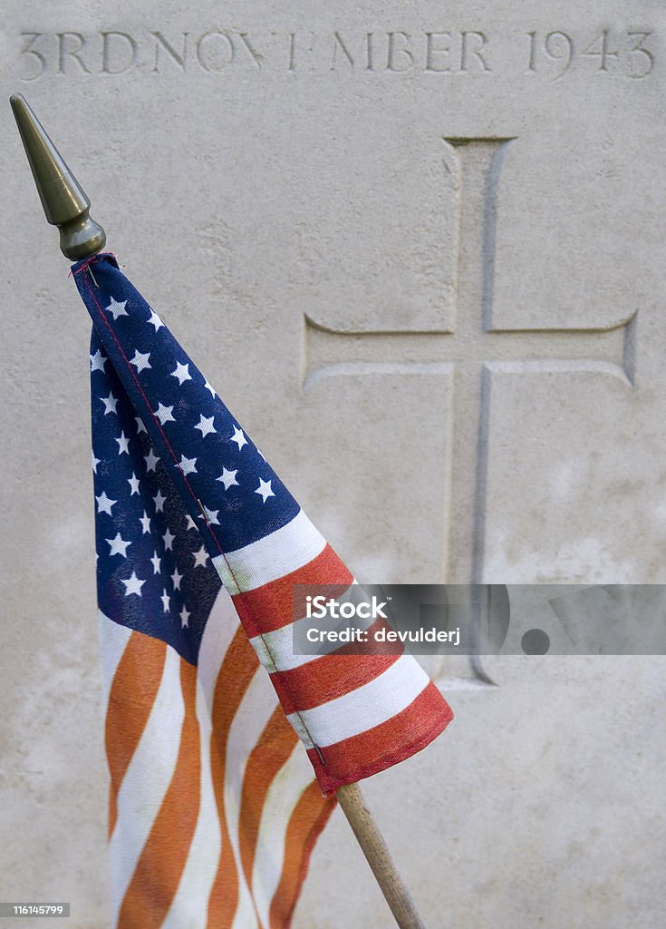 Friedhof - Lizenzfrei Amerikanische Flagge Stock-Foto