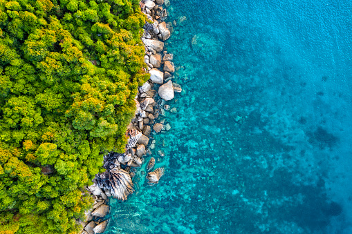 Aerial view of Tioman Island.