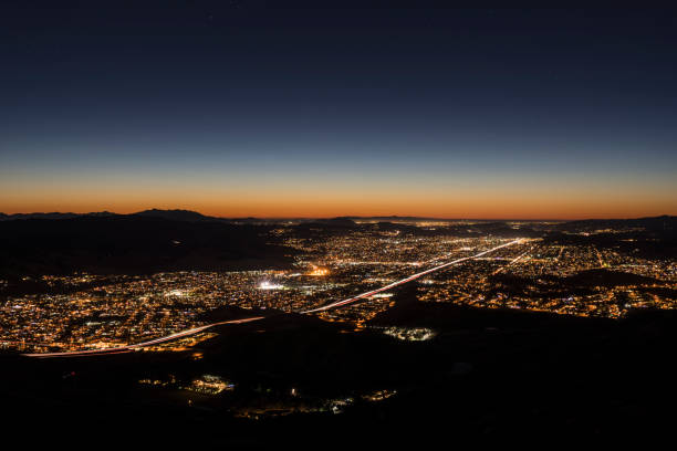 Dusk Sky Simi Valley California stock photo