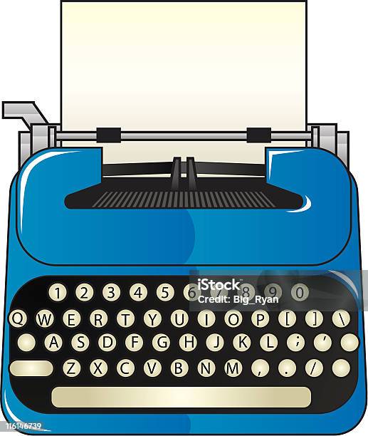Ilustración de Máquina De Escribir y más Vectores Libres de Derechos de Máquina de escribir - Máquina de escribir, Artículo, Color - Tipo de imagen