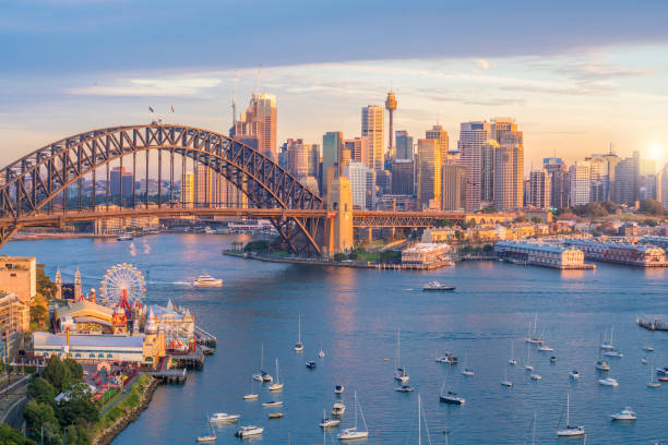 istock Downtown Sydney skyline in Australia 1161476241