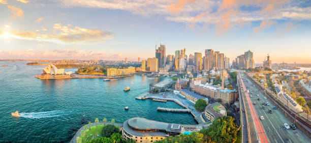 istock Downtown Sydney skyline in Australia 1161476251