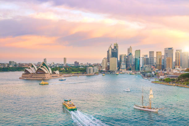 istock Downtown Sydney skyline in Australia 1161476268
