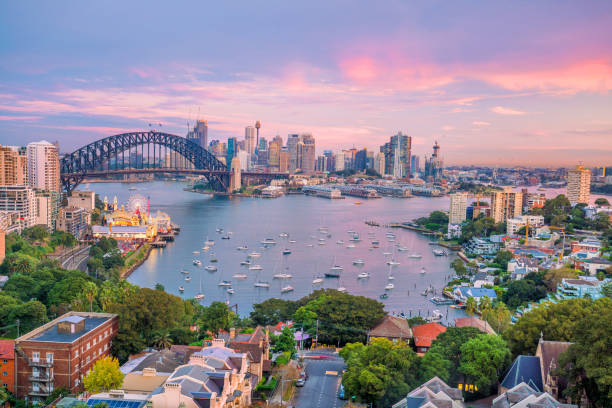 istock Downtown Sydney skyline in Australia 1161476286