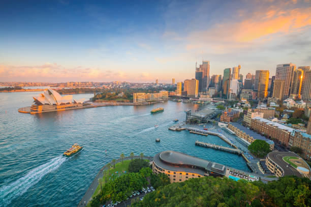 istock Downtown Sydney skyline in Australia 1161476287