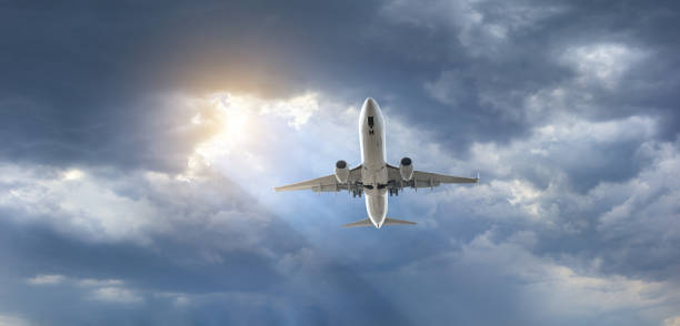 istock Airplane flying in the sky 1161478202