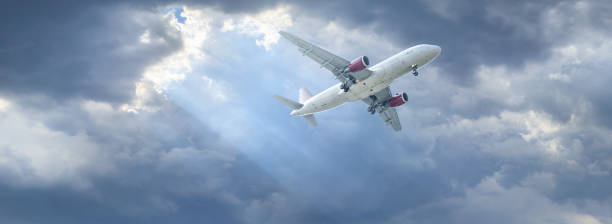 istock Airplane flying in the sky 1161478256
