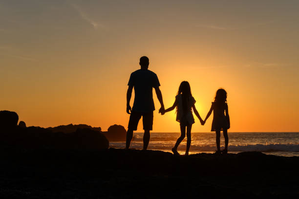 Family vacation on Costa Rica's Nicoya Peninsula at sunset