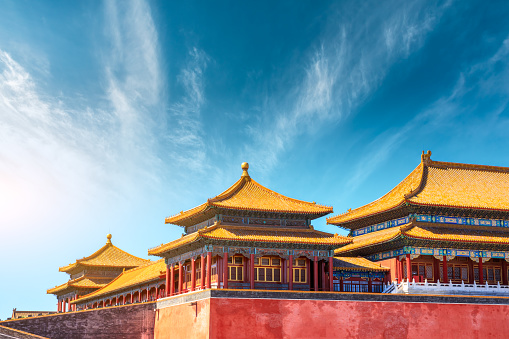 Beautiful Forbidden City in Beijing,China,Chinese cultural symbols.