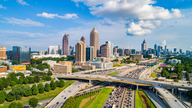 istock Atlanta Georgia GA Drone Skyline Aerial 1161498940