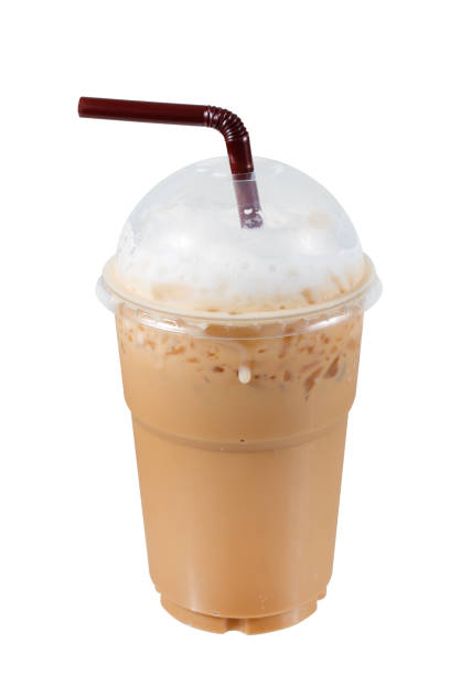 istock Iced coffee in plastic cup isolated on white background 1161498974