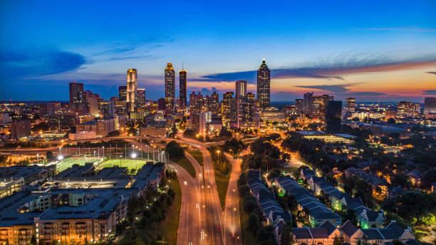 istock Atlanta Georgia Downtown Skyline Aerial 1161499261